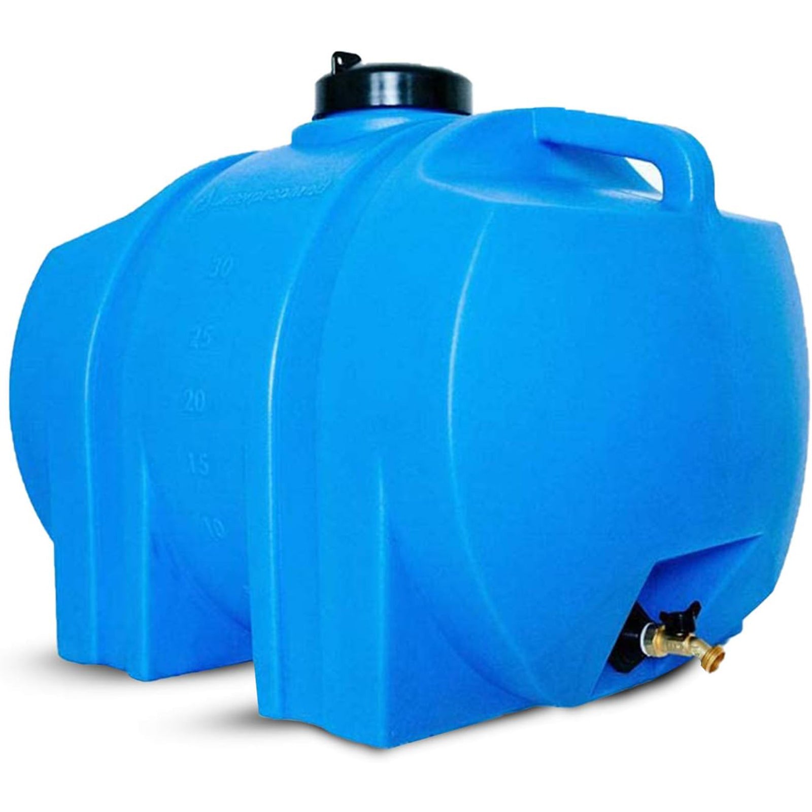 WaterPrepared 35 Gal Water Tank w/Cap, 3/4" Brass Spigot & Handles (Open Box) - VMInnovations