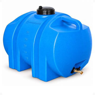 WaterPrepared 35 Gal Utility Water Tank w/Large Cap, 3/4" Brass Spigot (Used)