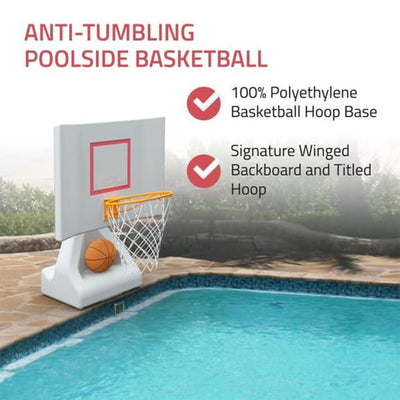 Good Ideas 15 Inch Pool Shot Rock the House Pool Freestanding Basketball Hoop - VMInnovations
