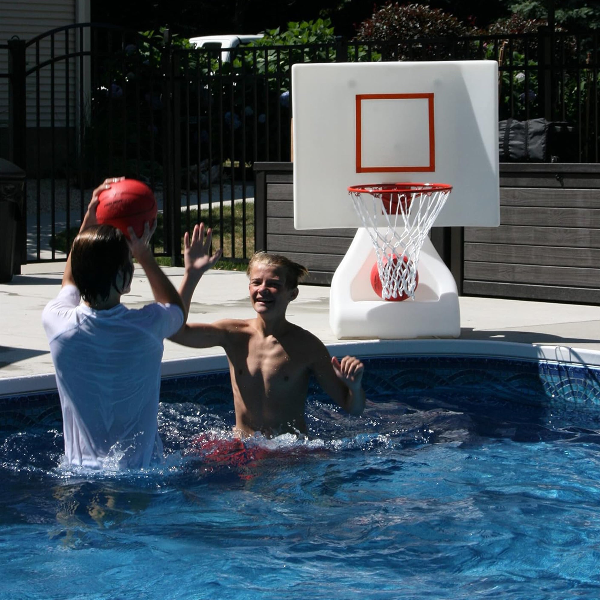 Good Ideas 15 Inch Pool Shot Rock the House Pool Freestanding Basketball Hoop - VMInnovations
