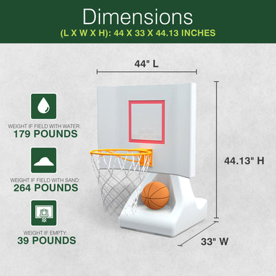 Good Ideas 15 Inch Pool Shot Rock the House Pool Freestanding Basketball Hoop - VMInnovations