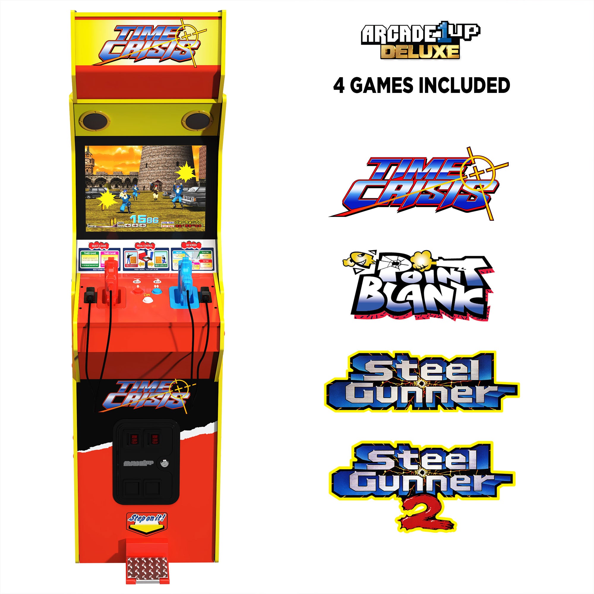 17" Screen Multiplayer TIME Crisis Arcade Machine w/ Stand Up Cabinet (Used) - VMInnovations