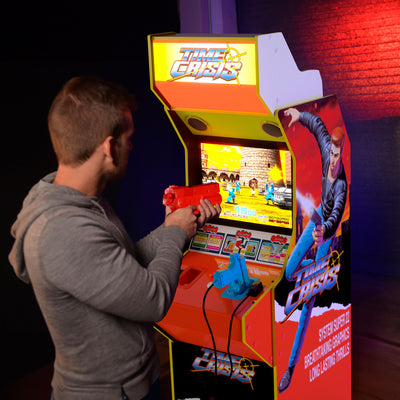 17" Screen Multiplayer TIME Crisis Arcade Machine w/ Stand Up Cabinet (Used) - VMInnovations