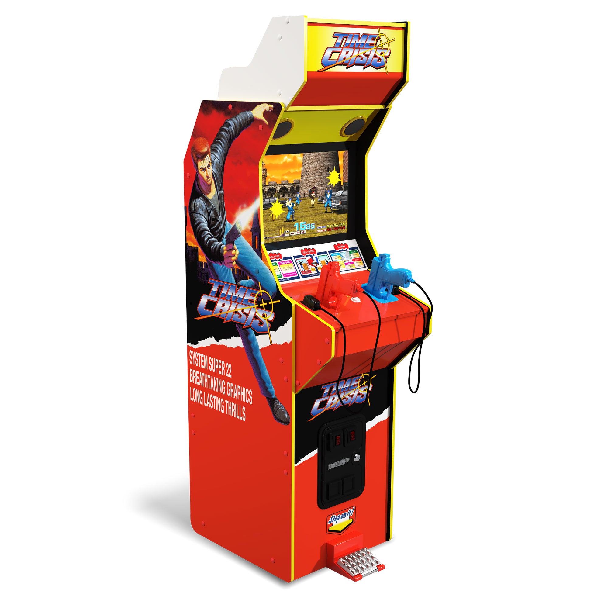 17" Screen Multiplayer TIME Crisis Arcade Machine w/ Stand Up Cabinet (Used) - VMInnovations
