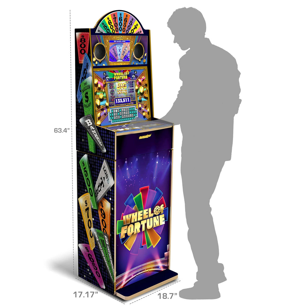 Arcade1Up Wheel of Fortune Video Arcade Games, 5ft Tall Stand Up Cabinet (Used)