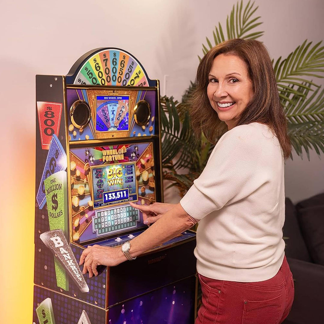 Arcade1Up Wheel of Fortune Video Arcade Game Machine Stand Up Cabinet, 5 Ft