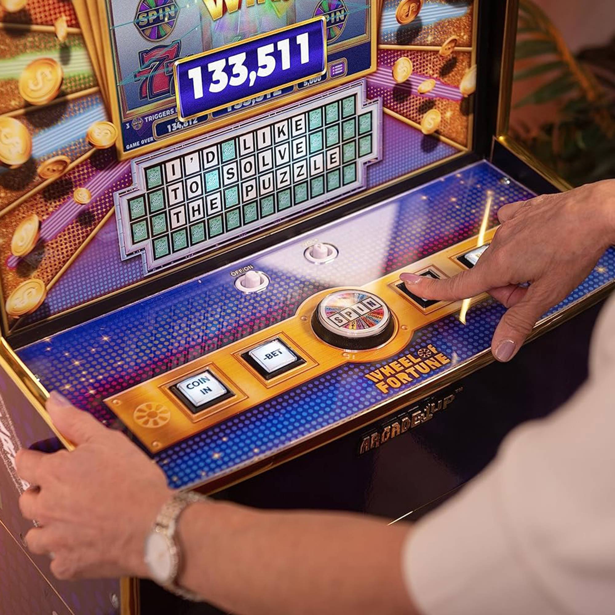 Arcade1Up Wheel of Fortune Video Arcade Games, 5ft Tall Cabinet (Open Box) - VMInnovations