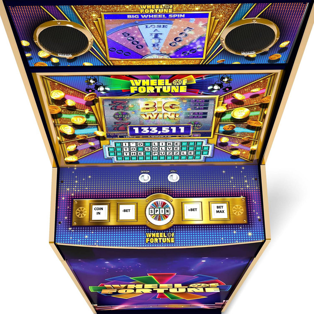 Arcade1Up Wheel of Fortune Video Arcade Game Machine Stand Up Cabinet, 5 Ft