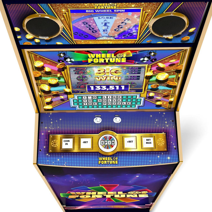 Arcade1Up Wheel of Fortune Video Arcade Game Machine Stand Up Cabinet, 5 Ft