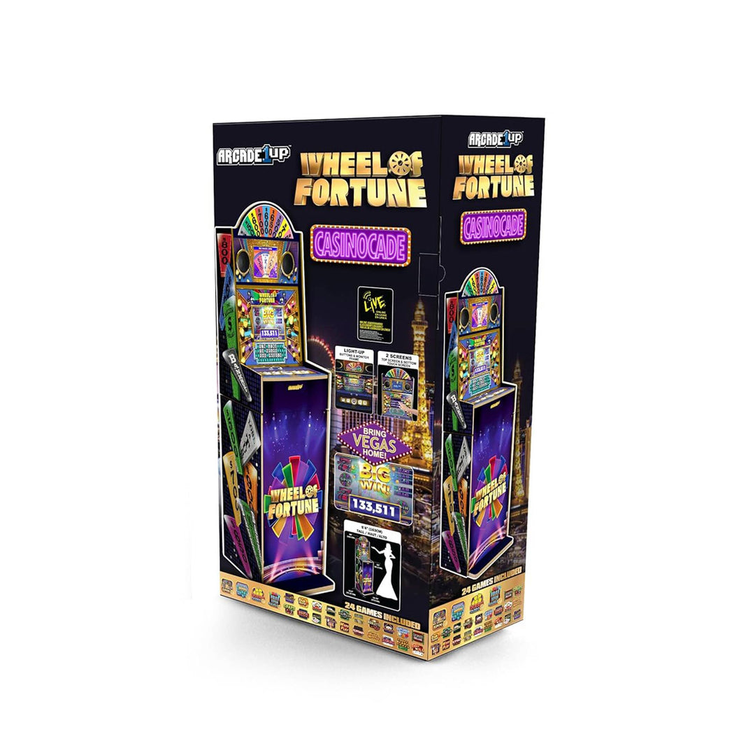 Arcade1Up Wheel of Fortune Video Arcade Game Machine Stand Up Cabinet, 5 Ft