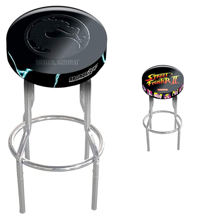 Arcade1Up Midway Mortal Kombat Video Game Stool with Leg Extenders (Open Box)