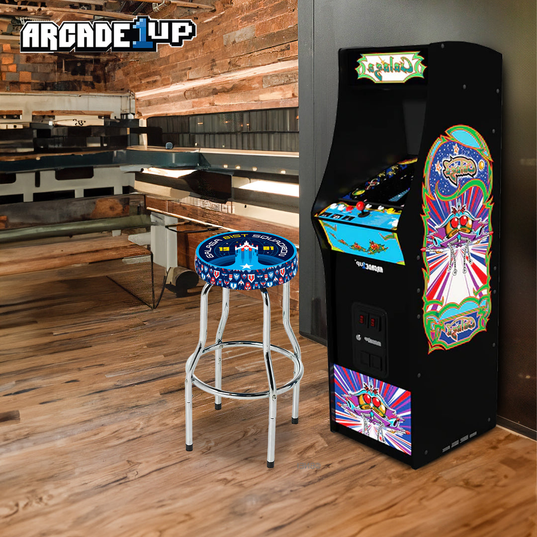 Arcade1Up Galaga 81st Squadron Adjustable Video Game Stool w/Leg Extenders(Used) - VMInnovations