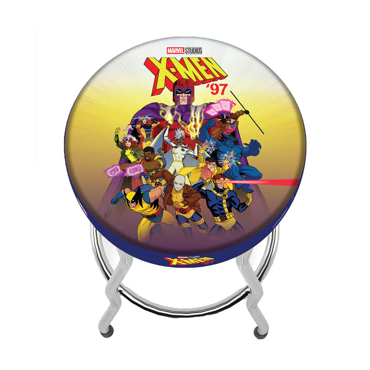 Arcade1Up Marvel X-Men Adjustable Arcade Stool with Chrome Plated Steel Frame - VMInnovations