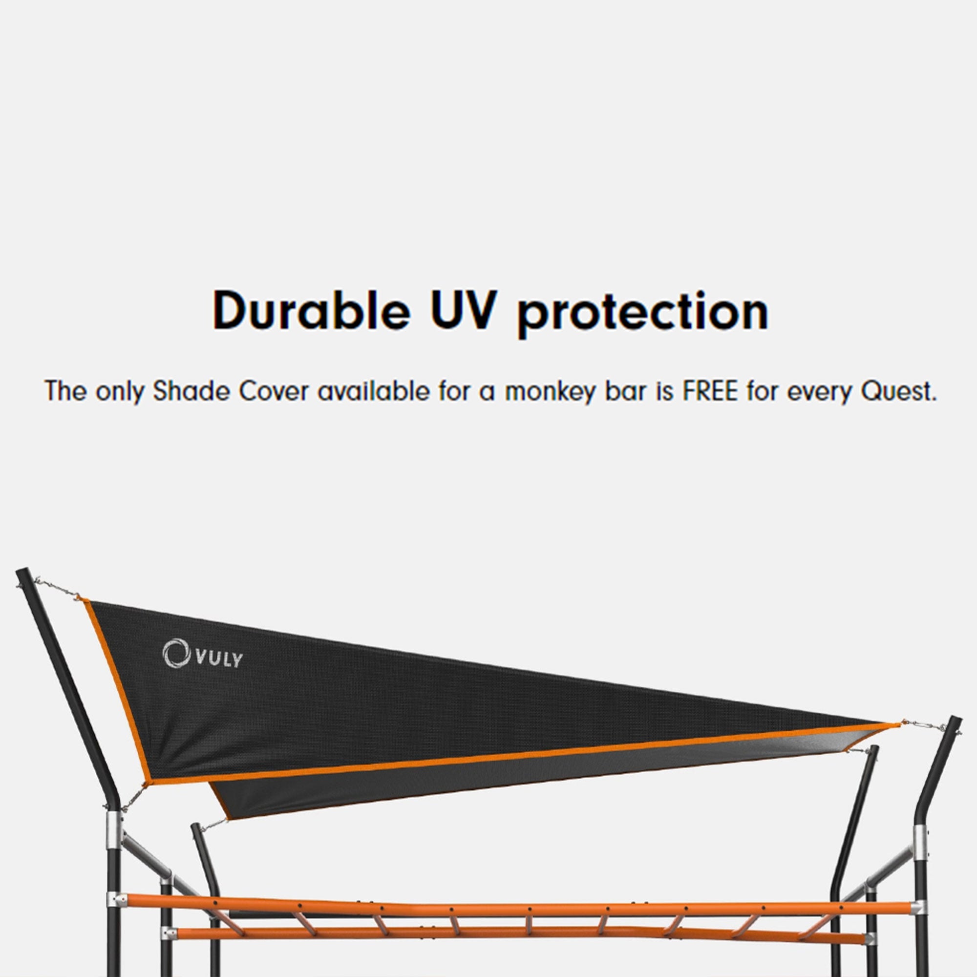 Vuly XL Quest Monkey Bar Jungle Gym Outdoor Kids Backyard Playset w/ Shade Cover