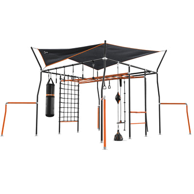 Vuly XL Quest Monkey Bar Jungle Gym Outdoor Kids Backyard Playset w/ Shade Cover
