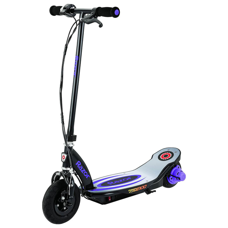 Razor Power Core Electric Scooter with Aluminum Deck and Hand Brake,Purple(Used)