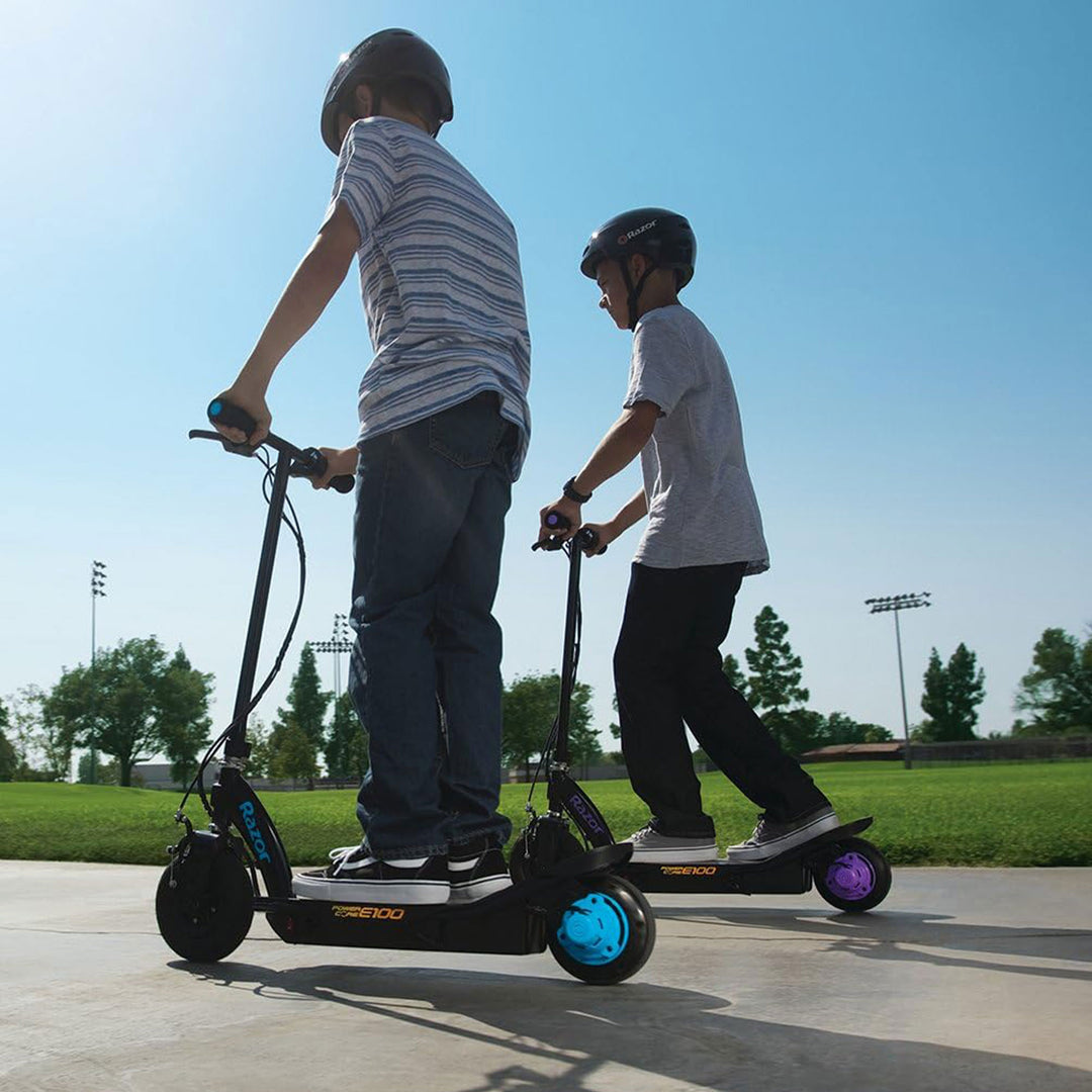 Razor Power Electric Scooter w/Aluminum Deck & Hand Brake, Purple (For Parts)