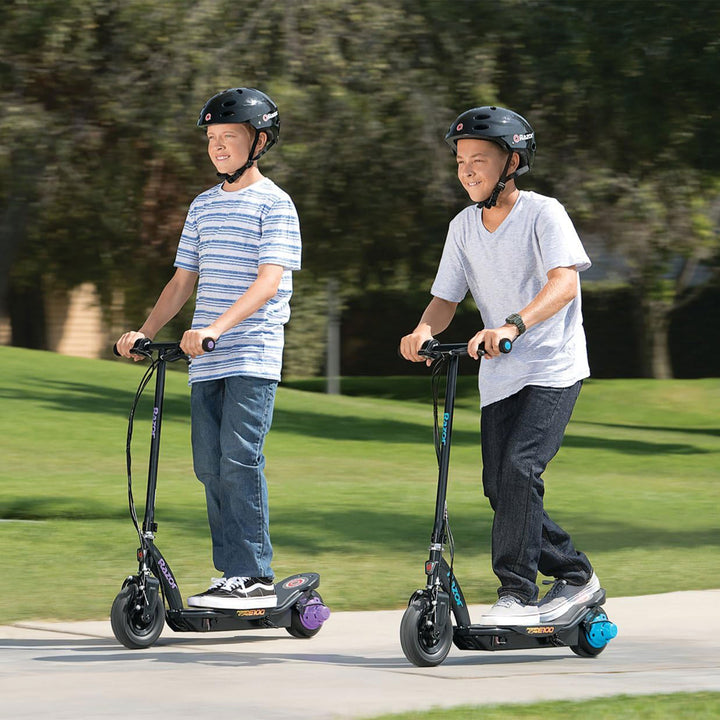 Razor Power Core E100 Electric Scooter with Aluminum Deck and Hand Brake, Purple