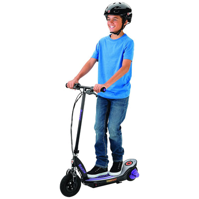 Razor Power Core Electric Scooter with Aluminum Deck and Hand Brake,Purple(Used)