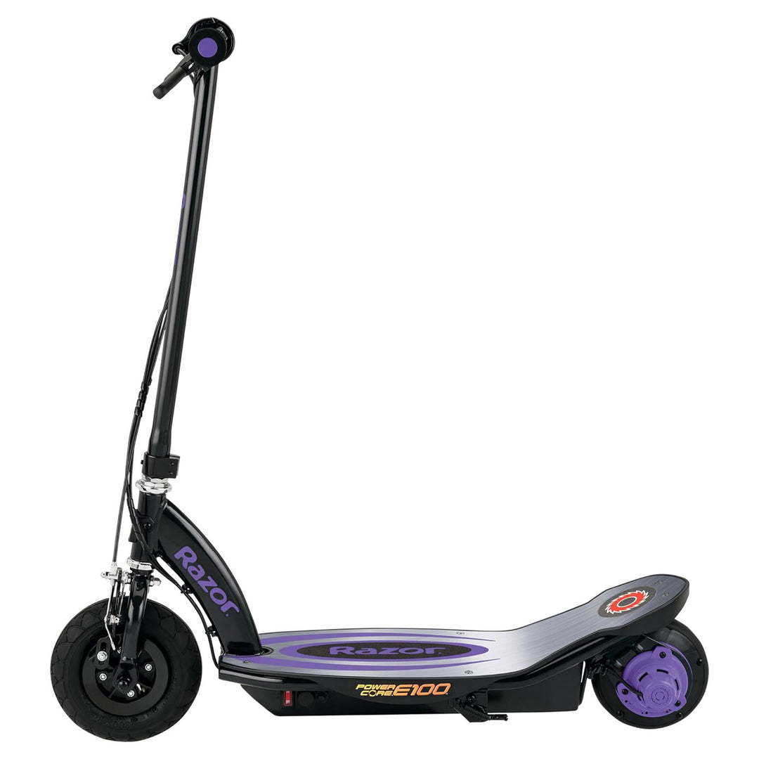 Razor Power Electric Scooter w/Aluminum Deck & Hand Brake, Purple (For Parts)