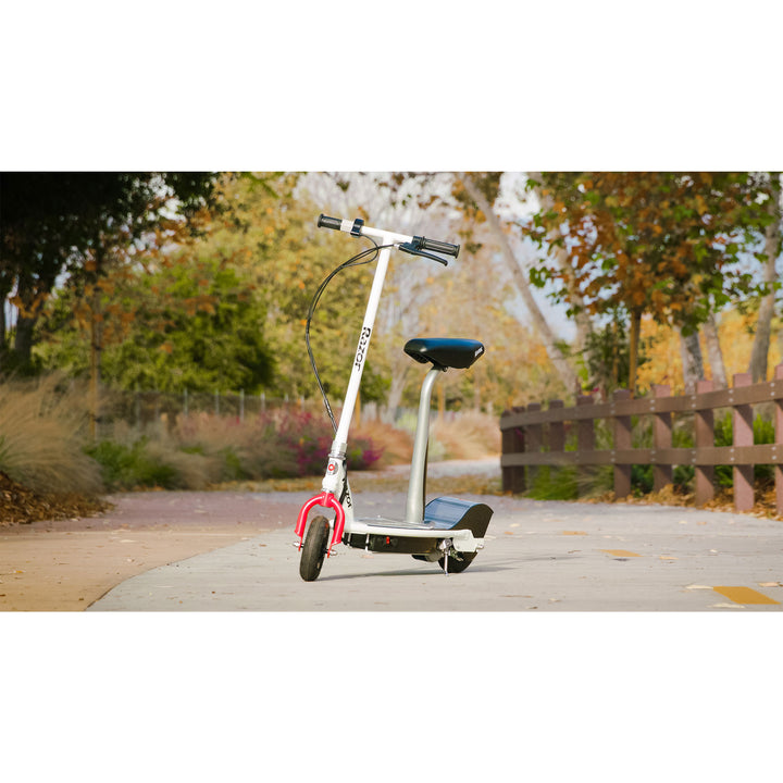 Razor Seated Electric Scooter 12mph w/Twist Grip Throttle, Green (For Parts)