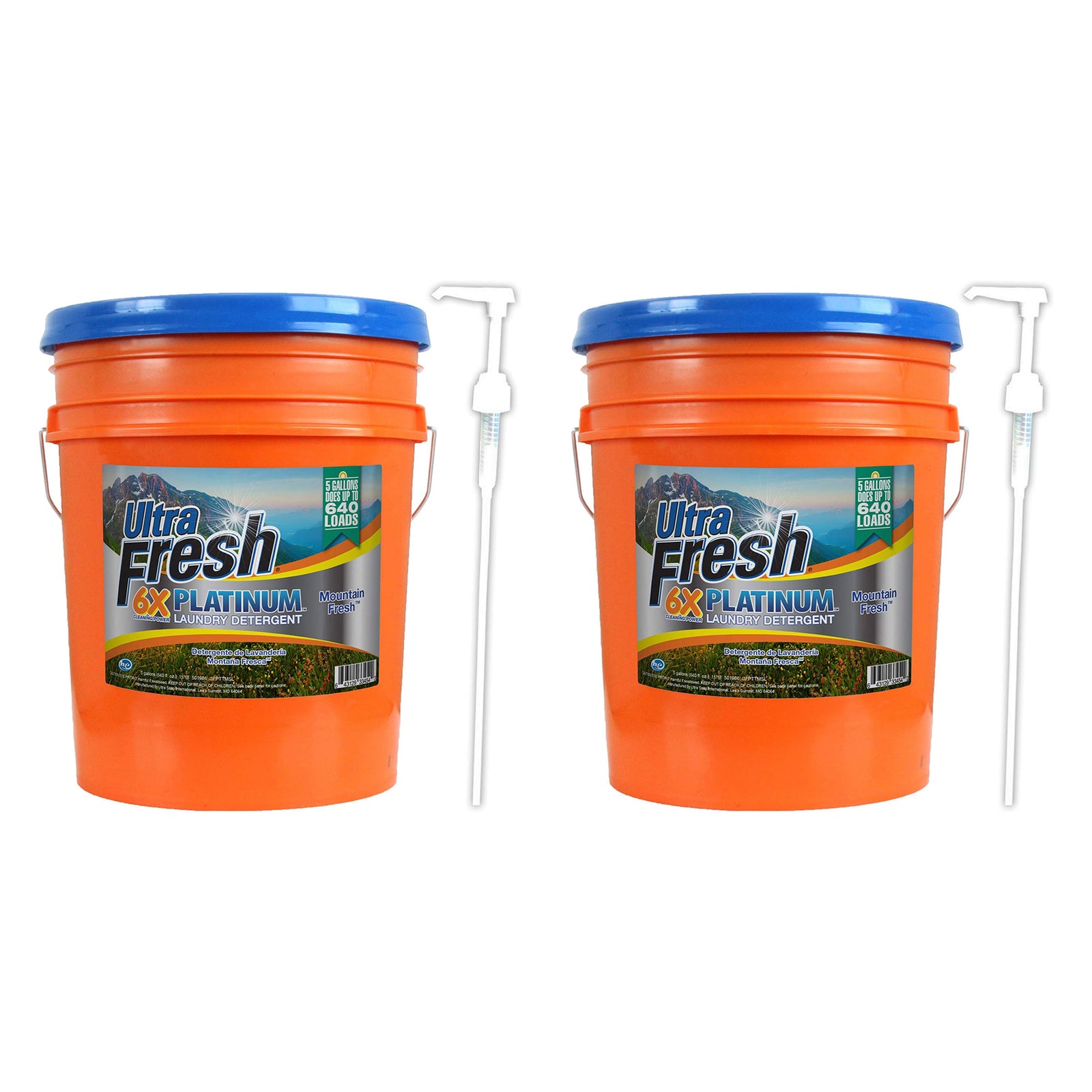 Ultra Fresh 6X Platinum 5 Gallon Laundry Detergent, Up to 640 Loads (2 Pack) - VMInnovations
