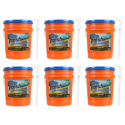 Ultra Fresh 6X Platinum 5 Gallon Laundry Detergent, Up to 640 Loads (6 Pack)