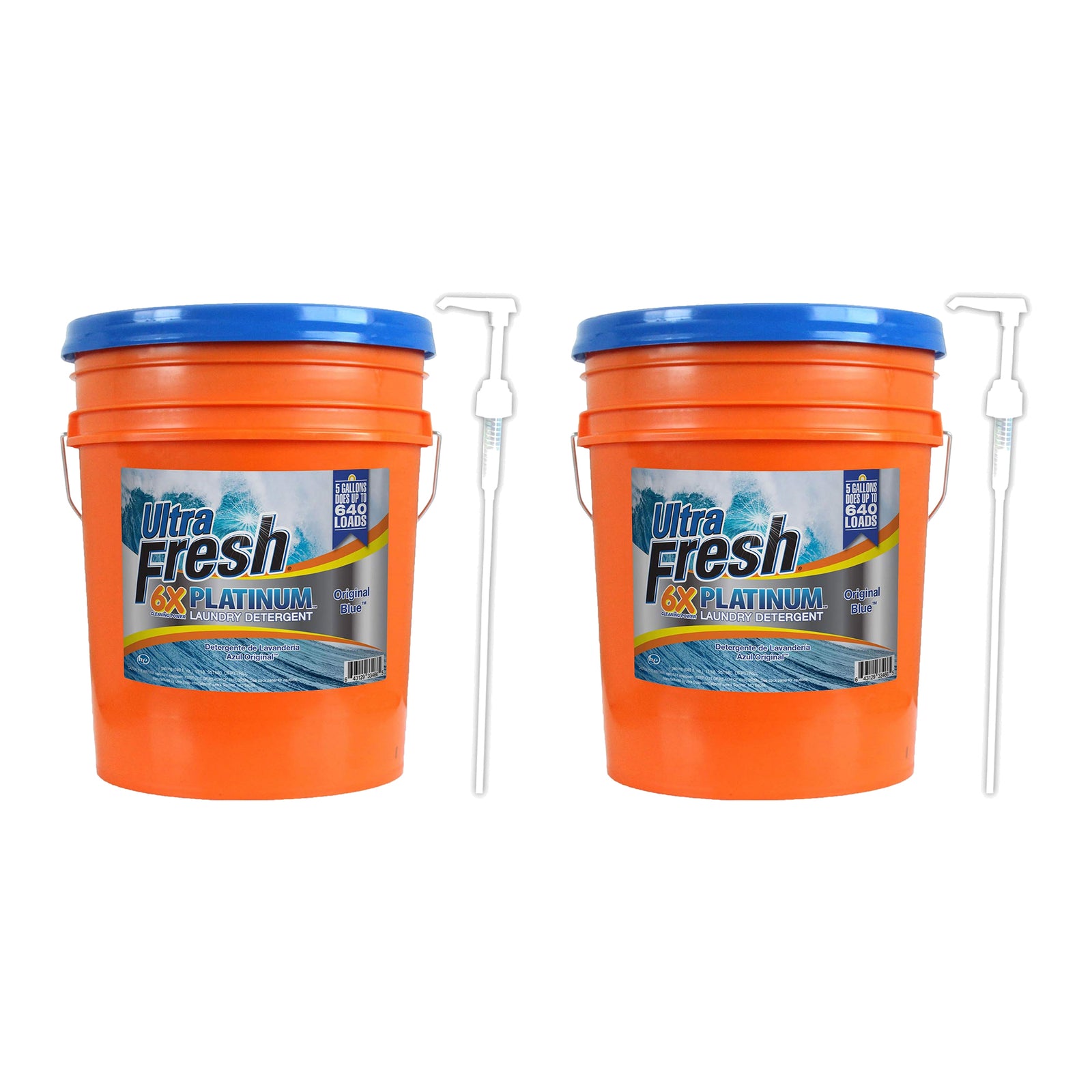 Ultra Fresh 6X Platinum 5 Gallon Laundry Detergent, Mountain Fresh (2 Pack) - VMInnovations
