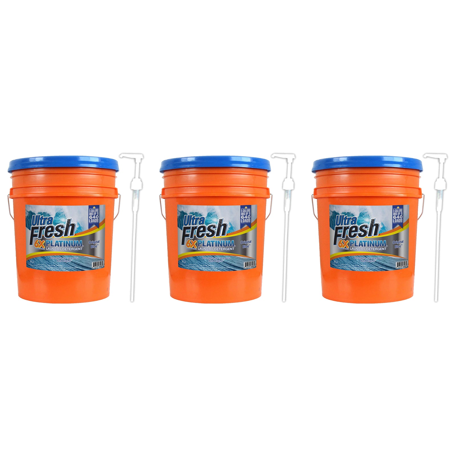 Ultra Fresh 6X Platinum 5 Gallon Laundry Detergent, Mountain Fresh (3 Pack) - VMInnovations