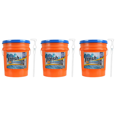 Ultra Fresh 6X Platinum 5 Gallon Laundry Detergent, Mountain Fresh (3 Pack) - VMInnovations