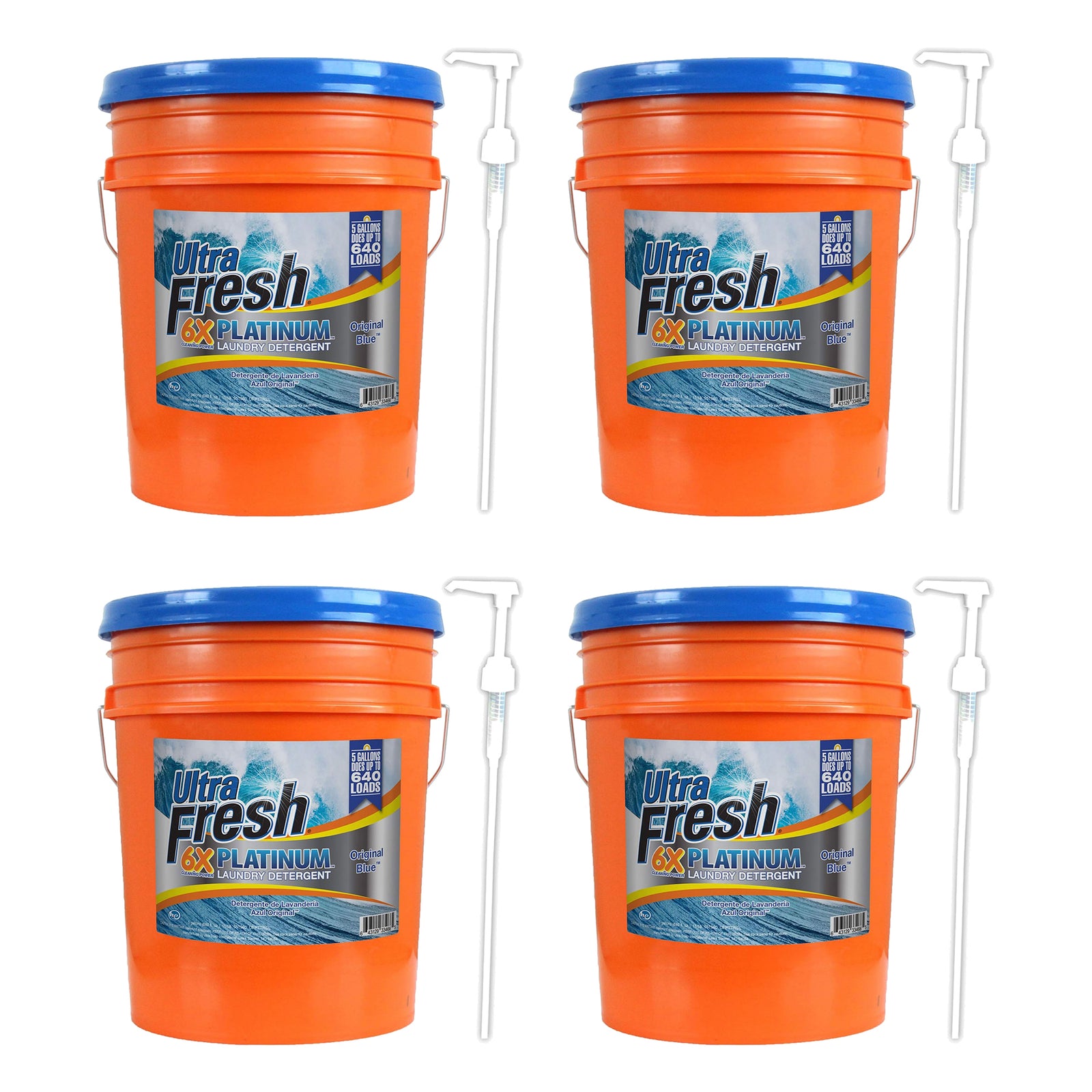 Ultra Fresh 6X Platinum 5 Gallon Laundry Detergent, Mountain Fresh (4 Pack) - VMInnovations
