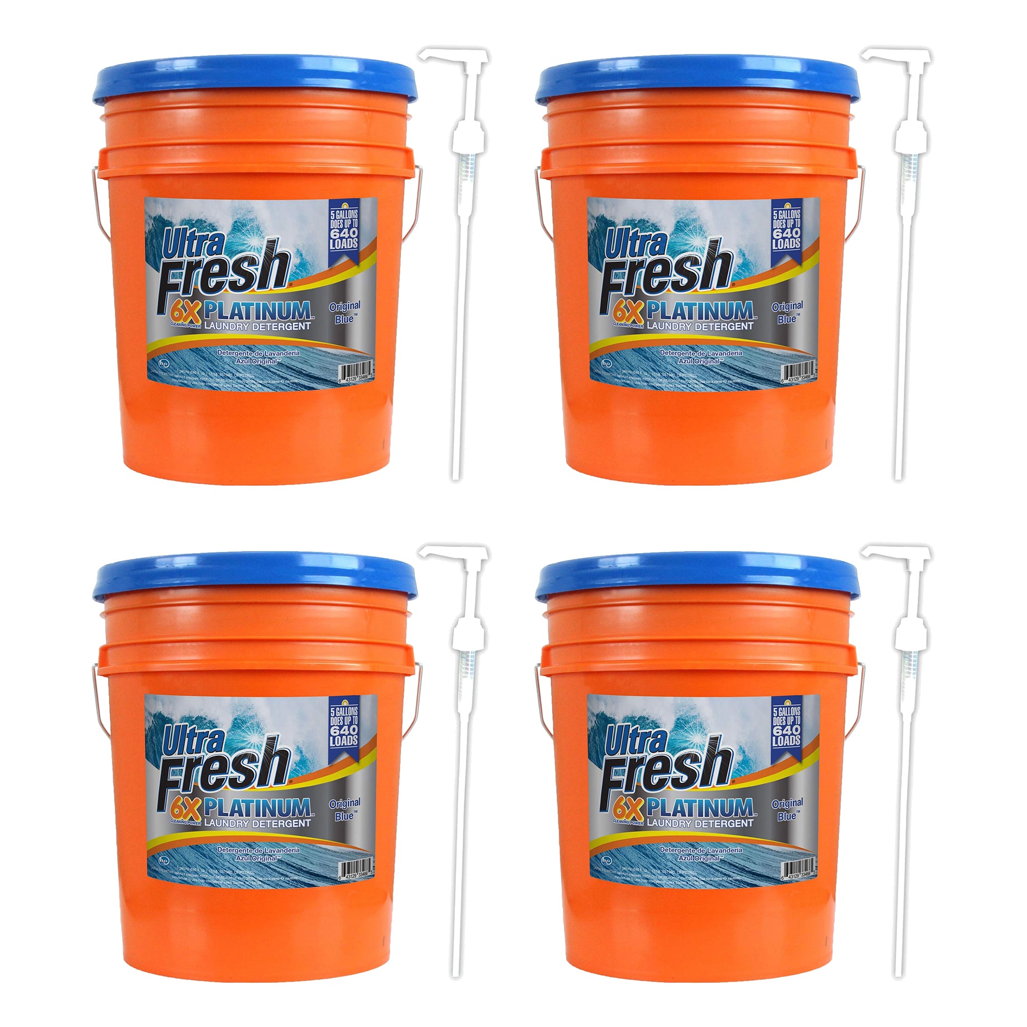 Ultra Fresh 6X Platinum 5 Gallon Laundry Detergent, Mountain Fresh (4 Pack) - VMInnovations