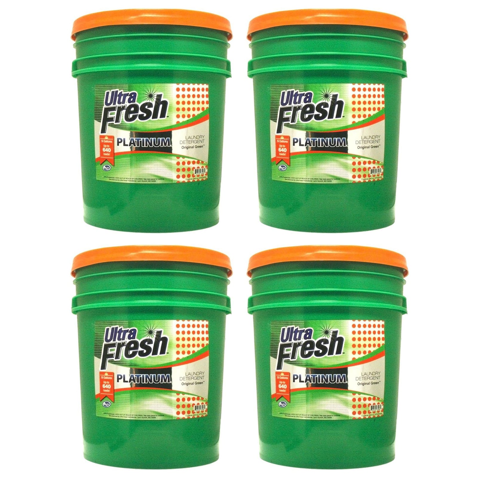Ultra Fresh 3X Platinum 5 Gallon Laundry Detergent, Up to 640 Loads (4 Pack) - VMInnovations