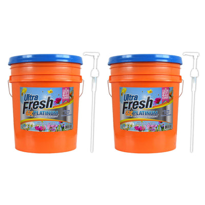 Ultra Fresh 6X Platinum 5 Gal Detergent with Spring Fresh Softener (2 Pack) - VMInnovations
