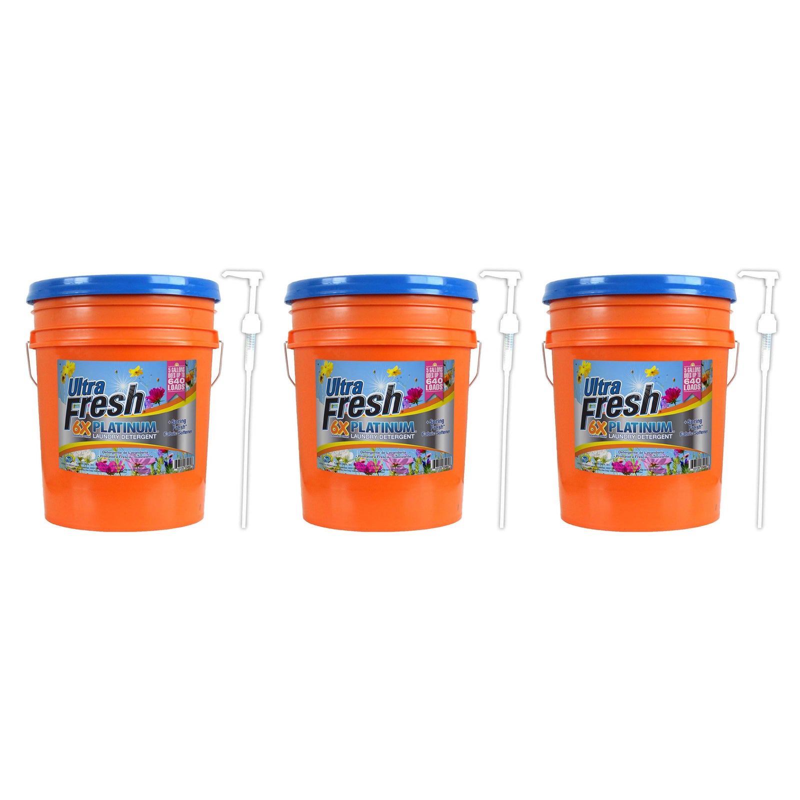 Ultra Fresh 6X Platinum 5 Gal Detergent with Spring Fresh Softener (3 Pack) - VMInnovations