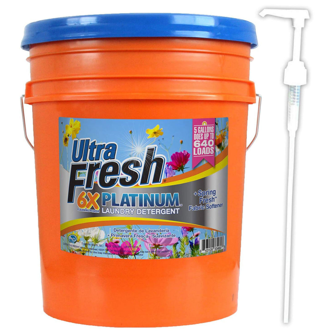 Ultra Fresh 6X Platinum 5 Gal Detergent with Spring Fresh Softener (3 Pack)