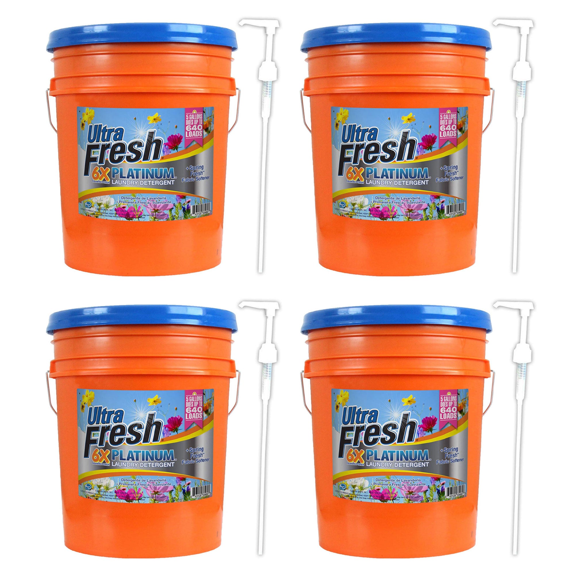 Ultra Fresh 6X Platinum 5 Gal Detergent with Spring Fresh Softener (4 Pack) - VMInnovations