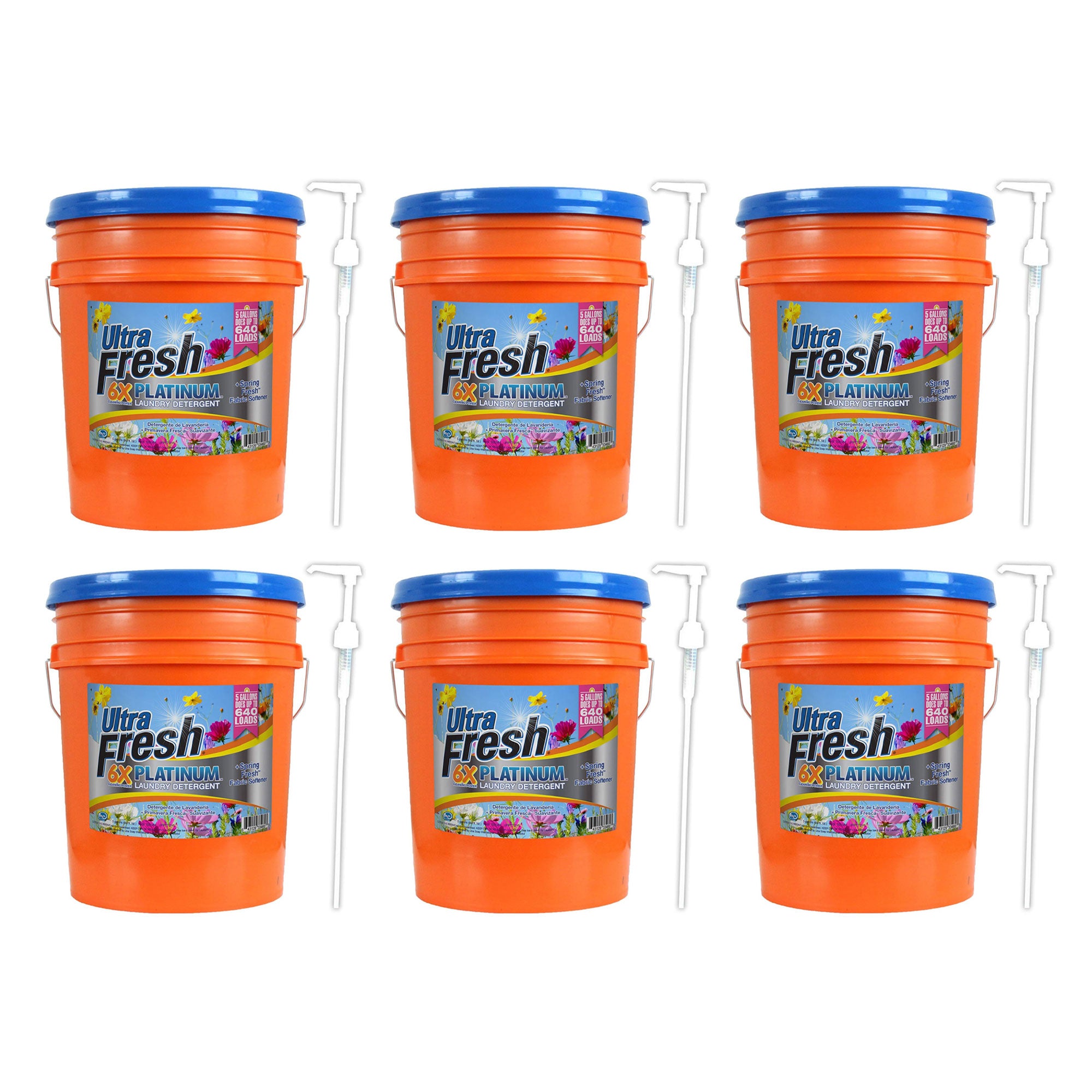 Ultra Fresh 6X Platinum 5 Gal Detergent with Spring Fresh Softener (6 Pack) - VMInnovations