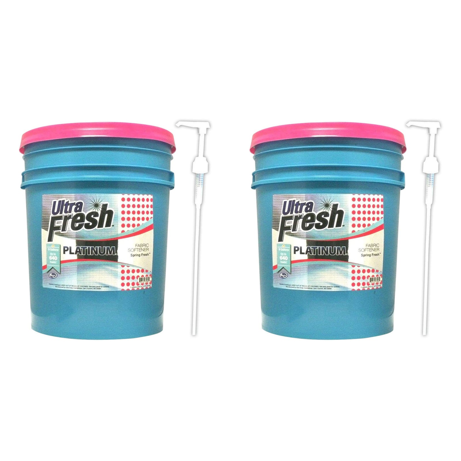 Ultra Fresh Platinum 5 Gal Spring Fresh Fabric Softener Up to 640 Loads (2 Pack) - VMInnovations