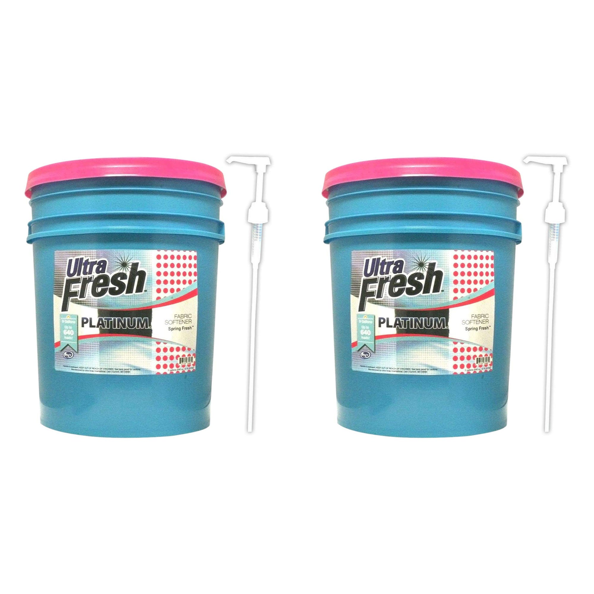 Ultra Fresh Platinum 5 Gal Spring Fresh Fabric Softener Up to 640 Loads (2 Pack) - VMInnovations
