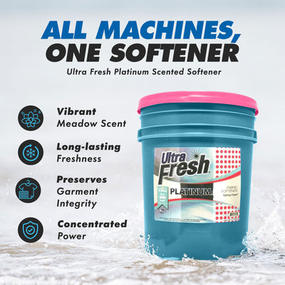 Ultra Fresh Platinum 5 Gal Spring Fresh Fabric Softener Up to 640 Loads (3 Pack) - VMInnovations