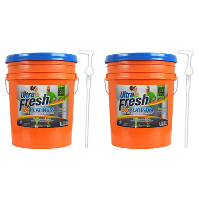 Ultra Fresh 6X Platinum 5 Gal Sport Laundry Detergent, Up to 640 Loads (2 Pack) - VMInnovations