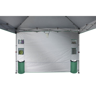 CROWN SHADES 10x10 Ft Pop Up Canopy Tent w/Pocket Sidewall, Forest Green (Used)