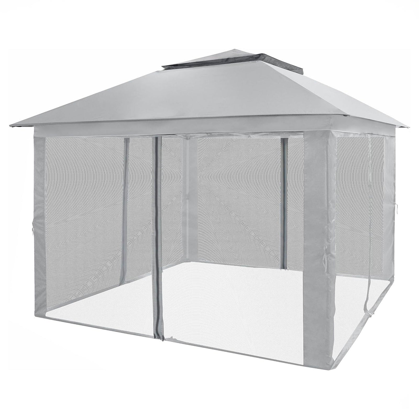 CROWN SHADES 11 x 11 Ft Pop Up Shelter with Mosquito Net Sidewalls, Grey (Used) - VMInnovations