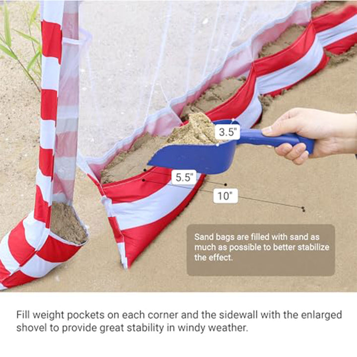 CROWN SHADES 6.5 x 6.5 Ft Pop-Up Beach w/Storage Pockets & Sidewall, Red (Used)