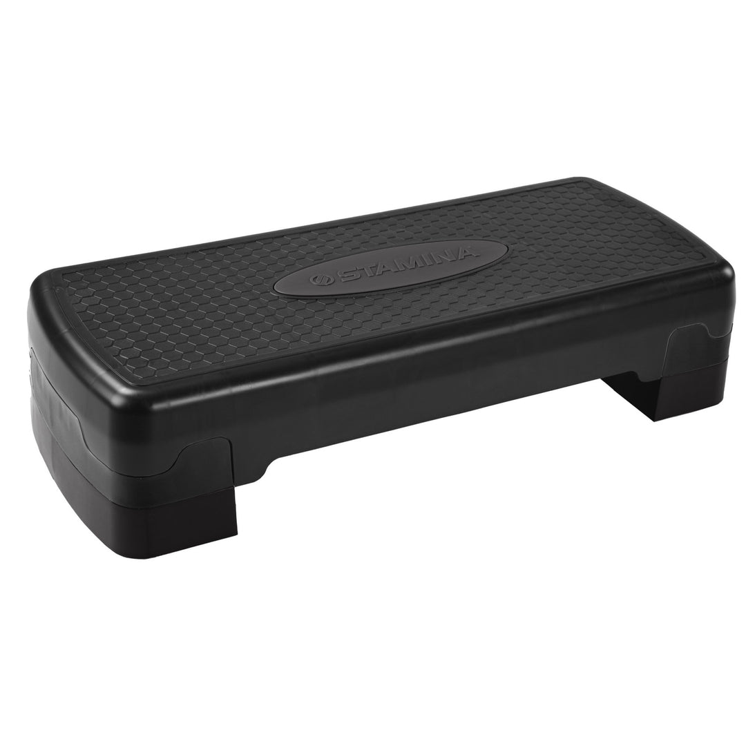 Stamina Adjustable Aerobic Step Multipurpose Home Gym Workout Equipment, Black - VMInnovations