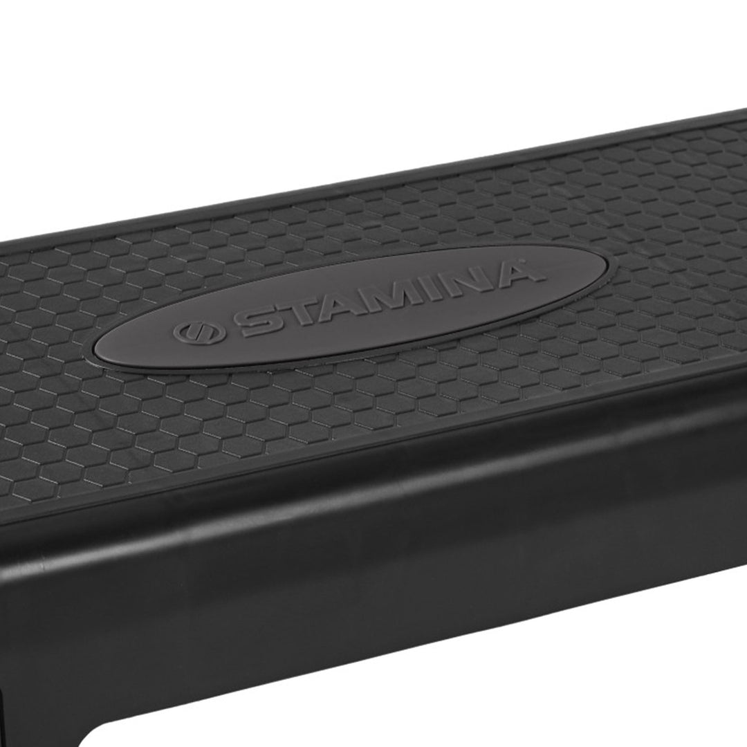 Stamina Adjustable Aerobic Step Multipurpose Home Gym Workout Equipment, Black - VMInnovations