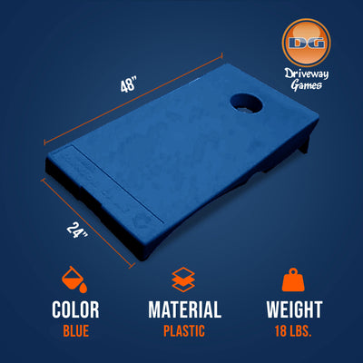Driveway Games All Weather Indoor/Outdoor Cornhole Board Set, Blue (Open Box) - VMInnovations