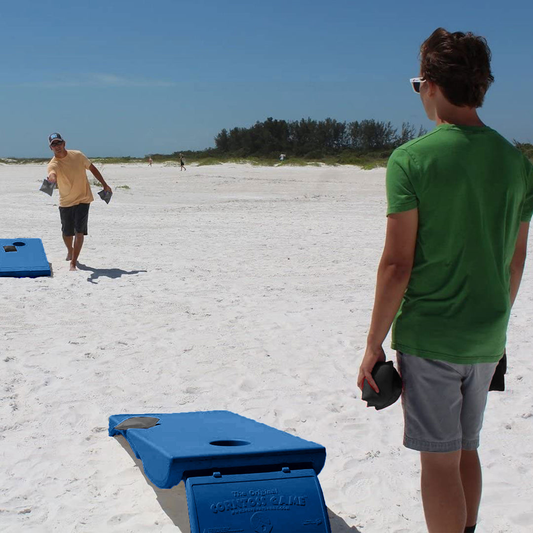 Driveway Games All Weather Indoor/Outdoor Cornhole Board Set, Blue (Open Box) - VMInnovations