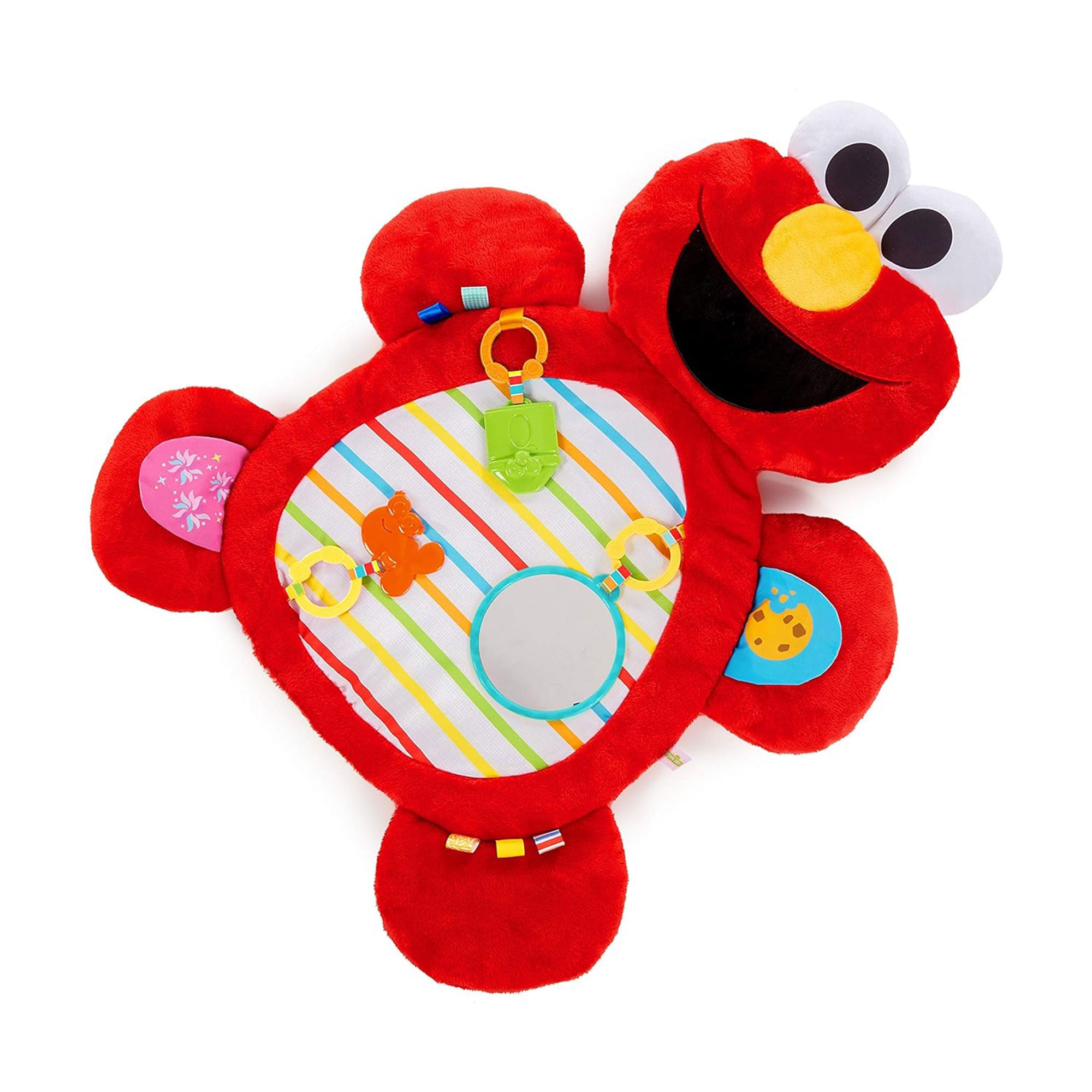 Bright Starts Sesame Street Tummy Time Elmo Prop Mat with 3 Detachable Toys - VMInnovations